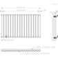 Designer 1020mm x 600mm Black Horizontal Single Column Radiator 2370 Btu 