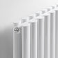 Designer 660mm x 600mm White Horizontal Double Column Radiator 2851 Btu 
