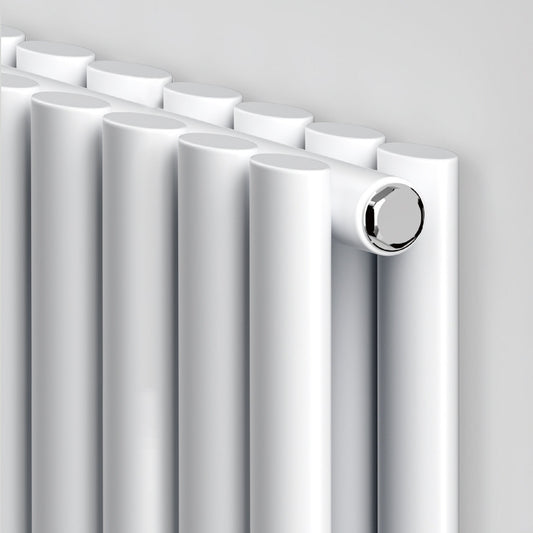 Designer 960mm x 600mm White Horizontal Double Column Radiator 4147 Btu