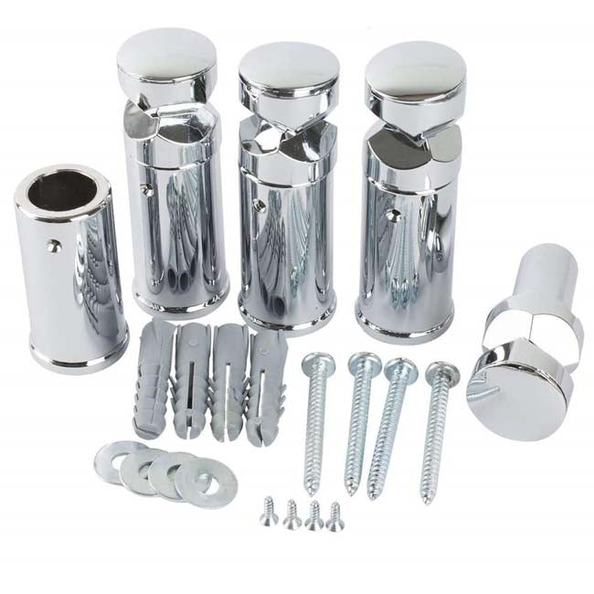 Universal Wall Brackets for Heated Towel Rail Radiator Chrome