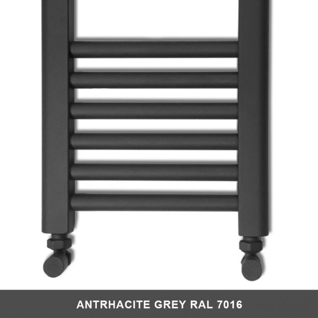 550mm x 1200mm Anthracite Grey Heated Towel Rail Radiator