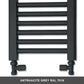 700mm x 800mm Anthracite Grey Heated Towel Rail Radiator