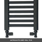 550mm x 1200mm Anthracite Grey Heated Towel Rail Radiator