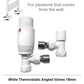 Small 400mm x 800mm Straight White Heated Towel Rail Radiator