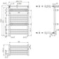 490mm Black Heated Towel Rail - Oslo (Top Shelf + 2 Towel Holders) 