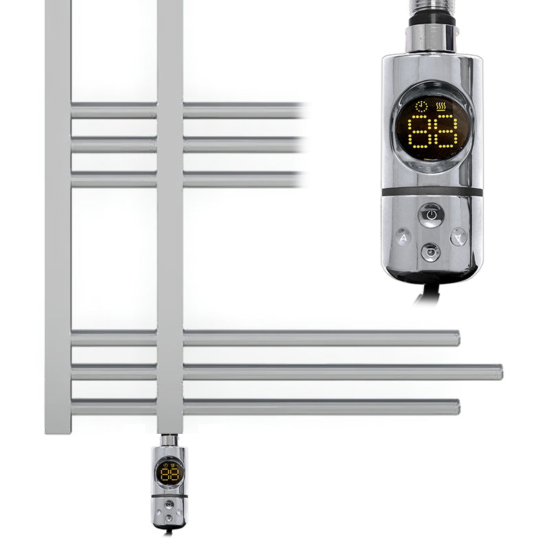 Small 500mm Wide – 900mm Sydney Chrome Electric Designer Heated Towel Rail Radiator