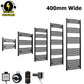 400mm Wide - Electric Heated Towel Rail Radiator - Black - Curved