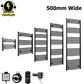 500mm Wide - Electric Heated Towel Rail Radiator - Black - Curved