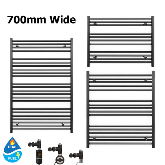 Dual Fuel Towel Radiator Pictures Black Gold Anthracite Grey White