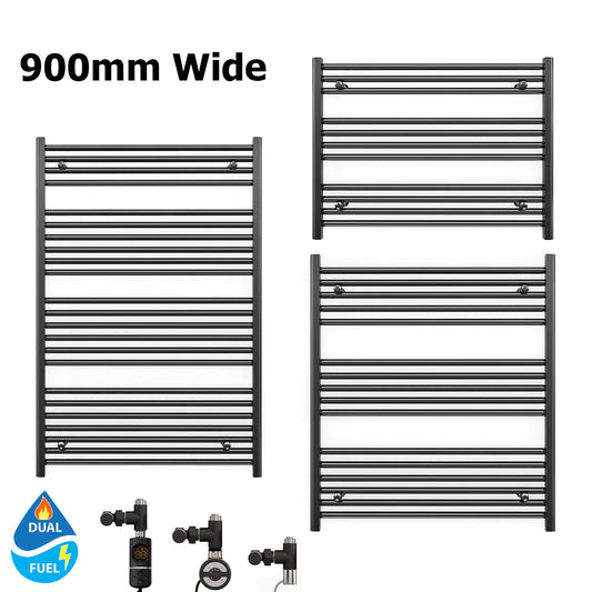 Dual Fuel Towel Radiator Pictures Black Gold Anthracite Grey White