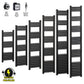 300mm Wide - Accuro Korle Matt Black Electric Heated Towel Rail Radiator