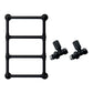 500 x 750mm Charlotte Modern Matt Black Heated Towel Rail Radiator Central Heating Bathroom Heater 