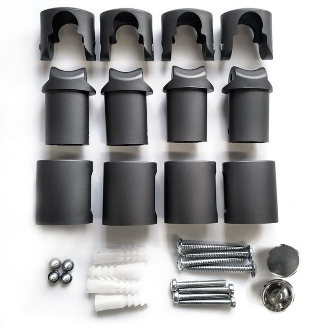 Small 300mm x 600mm Anthracite Grey Heated Towel Rail Radiator