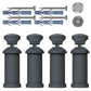 500mm x 800mm Small Anthracite Grey Heated Towel Rail Radiator 