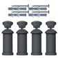 600mm x 600mm Anthracite Grey Heated Towel Rail Radiator 