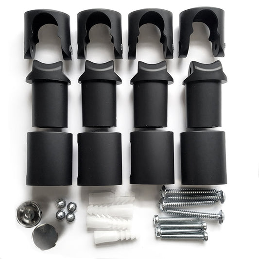 Clamp Brackets for Black Towel Rail Radiators Flat/Curved (19mm, 22mm, 25mm)