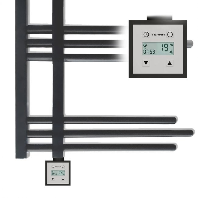 Small 500mm Wide – 900mm Sydney Anthracite Electric Grey Designer Heated Towel Rail Radiator