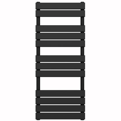  500x1200mm Matt Black Designer Bathroom Heated Panel Towel Rail Radiator 