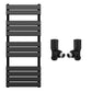 500x1200mm Matt Black Designer Bathroom Heated Panel Towel Rail Radiator 