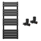 500x1200mm Matt Black Designer Bathroom Heated Panel Towel Rail Radiator 