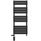 550 x 1200mm Flat Panel Black Dual Fuel Panel Towel Rail Radiator 