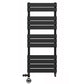 500 x 1200mm Flat Panel Matt Black Dual Fuel Panel Towel Rail Radiator 
