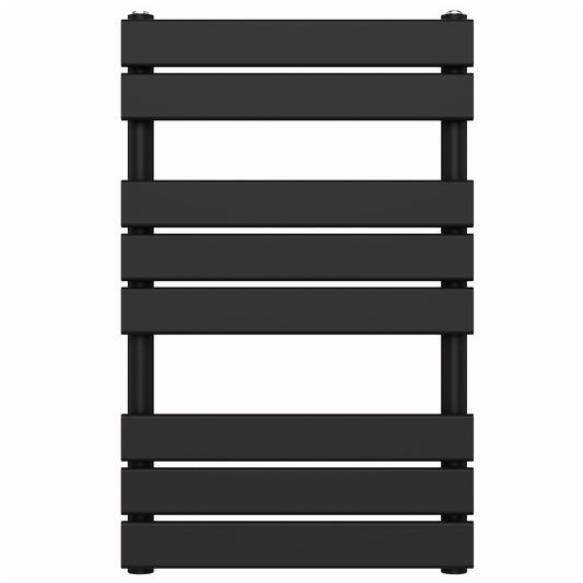 550 x 800mm Matt Black Designer Bathroom Heated Panel Towel Rail Radiator