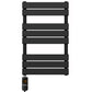 550 x 800mm Matt Black Designer Bathroom Electric Heated Panel Towel Rail Radiator 