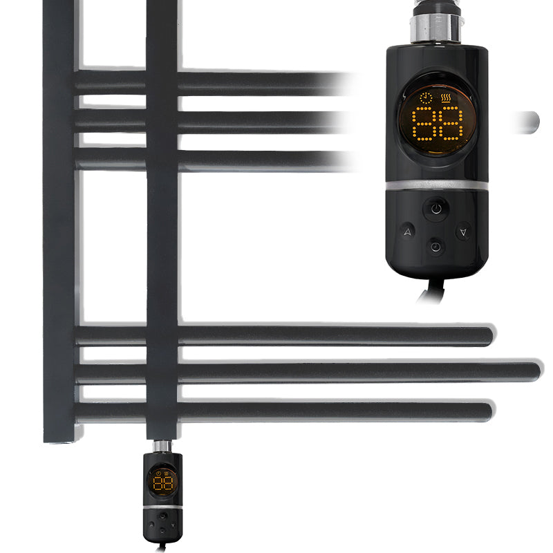 Small 500mm Wide – 900mm Sydney Anthracite Electric Grey Designer Heated Towel Rail Radiator