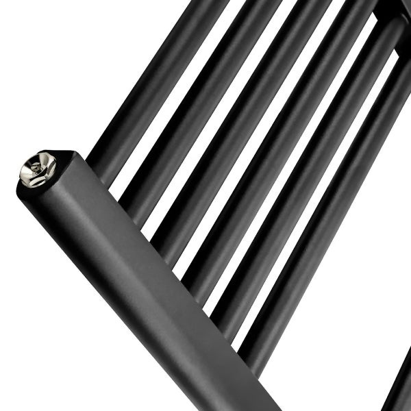 900mm Wide - Electric Heated Towel Rail Radiator - Flat Black - Straight