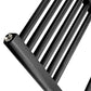 600mm Wide - Electric Heated Towel Rail Radiator - Flat Black - Straight