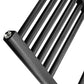 500 x 1200mm Black Heated Towel Rail Radiator | Electric 19mm Tube 