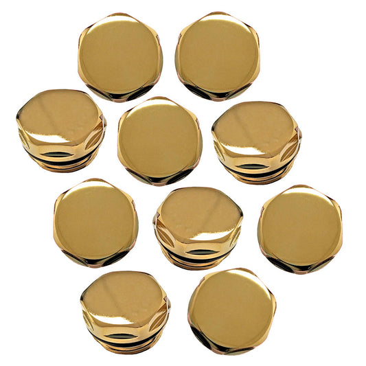 15mm Gold Radiator Blanking & Bleeding Valve Set for Towel Rails