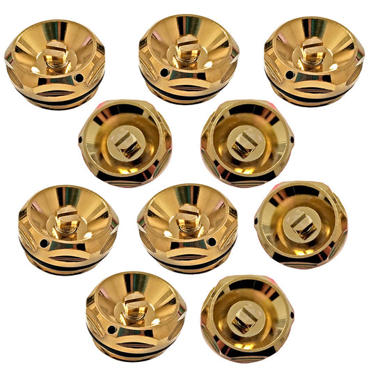 15mm Gold Radiator Bleeding Valve for Towel Rails