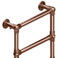 500 x 750mm Brass Electric Heated Towel Rail Radiator Modern Ladder Bathroom Heater Pre Filled 