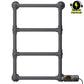 500 x 750mm Anthracite Grey Electric Towel Rail - Charlotte 