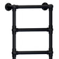 500 x 750mm Charlotte Modern Matt Black Heated Towel Rail Radiator Central Heating Bathroom Heater 