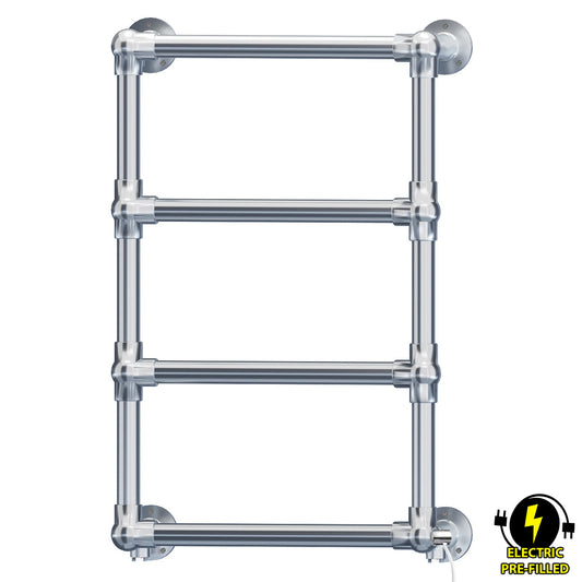 500 x 750mm Chrome Electric Towel Rail - Charlotte