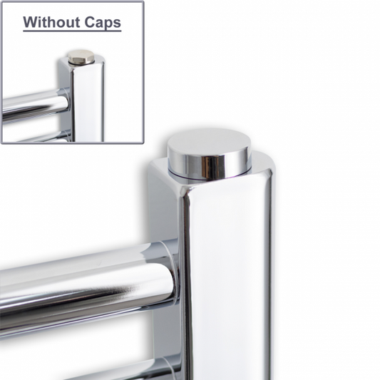 Chrome Cover Cap for Towel Rail Radiator - Blanking Plug & Air Vent Valve