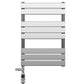 550 x 800mm Flat Panel Chrome Dual Fuel Panel Towel Rail Radiator 