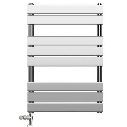  550 x 800mm Flat Panel Chrome Dual Fuel Panel Towel Rail Radiator 