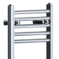 chrome towel rail radiator close up