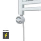 400mm x 1200mm Straight White Electric Pre-Filled Heated Towel Rail Radiator