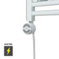 Small 300mm x 600mm Straight White Electric Pre-Filled Heated Towel Rail Radiator