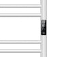 500 x 800mm White Dry Heating Electric Towel Rail Radiator SN Model, Stainless Steel 