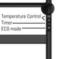 500 x 600mm Black Electric Dry Heating Towel Rail Radiator With a Top Shelf GD Model 