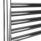 400mm x 1600mm Dual Fuel Curved Chrome Heated Towel Rail Radiator 