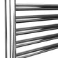 400mm Wide - Electric Heated Towel Rail Radiator - Flat Chrome - Straight