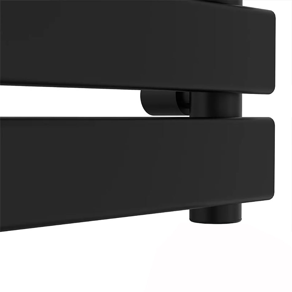 500mm Wide  x 800mm Matt Black Designer Bathroom Electric Heated Panel Towel Rail Radiator