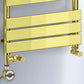 Dual Fuel -500 x 800mm Straight Gold Panel Heated Towel Rail - (incl. Valves + Electric Heating Kit)